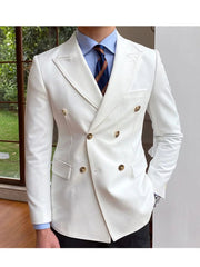 Solid Wedding Men Suits Blazer Bridegroom Business Groom Wear Tuxedo Jacket Formal Costume Homme Party Prom Double Breasted Coat - SHOWLU FASHION STORE