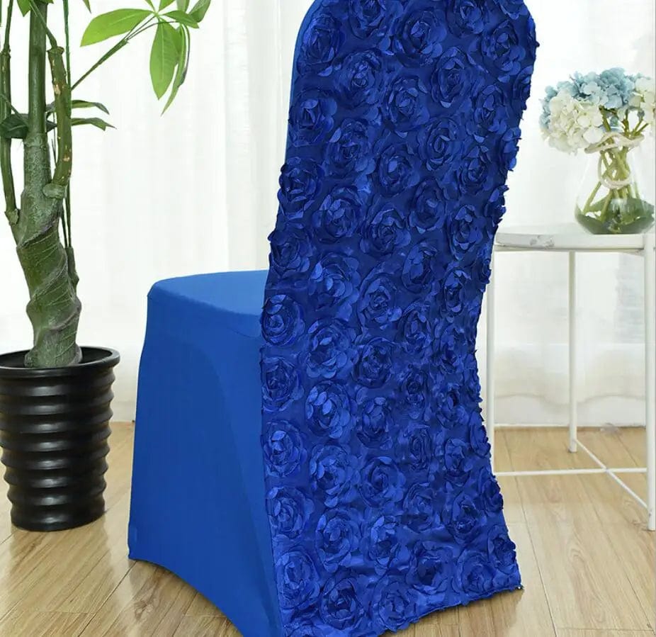 Spandex Chair Cover Wedding Rose Embroider Lycra Decoration Hotel Banquet Birthday Party Show Luxury Pattern - SHOWLU FASHION STORE