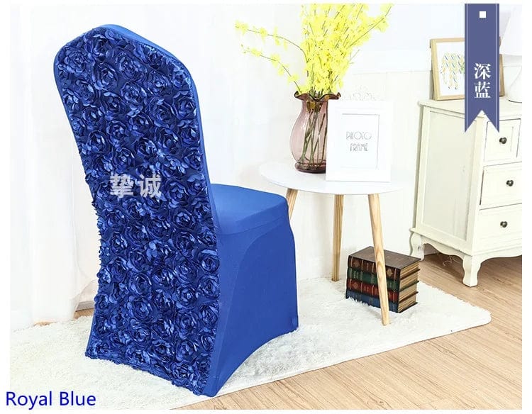 Spandex Chair Cover Wedding Rose Embroider Lycra Decoration Hotel Banquet Birthday Party Show Luxury Pattern - SHOWLU FASHION STORE