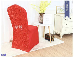 Spandex Chair Cover Wedding Rose Embroider Lycra Decoration Hotel Banquet Birthday Party Show Luxury Pattern - SHOWLU FASHION STORE