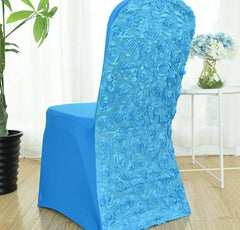 Spandex Chair Cover Wedding Rose Embroider Lycra Decoration Hotel Banquet Birthday Party Show Luxury Pattern - SHOWLU FASHION STORE