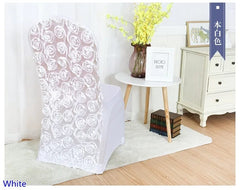 Spandex Chair Cover Wedding Rose Embroider Lycra Decoration Hotel Banquet Birthday Party Show Luxury Pattern - SHOWLU FASHION STORE