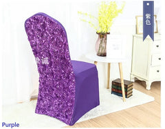 Spandex Chair Cover Wedding Rose Embroider Lycra Decoration Hotel Banquet Birthday Party Show Luxury Pattern - SHOWLU FASHION STORE