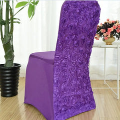 Spandex Chair Cover Wedding Rose Embroider Lycra Decoration Hotel Banquet Birthday Party Show Luxury Pattern - SHOWLU FASHION STORE