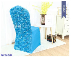 Spandex Chair Cover Wedding Rose Embroider Lycra Decoration Hotel Banquet Birthday Party Show Luxury Pattern - SHOWLU FASHION STORE