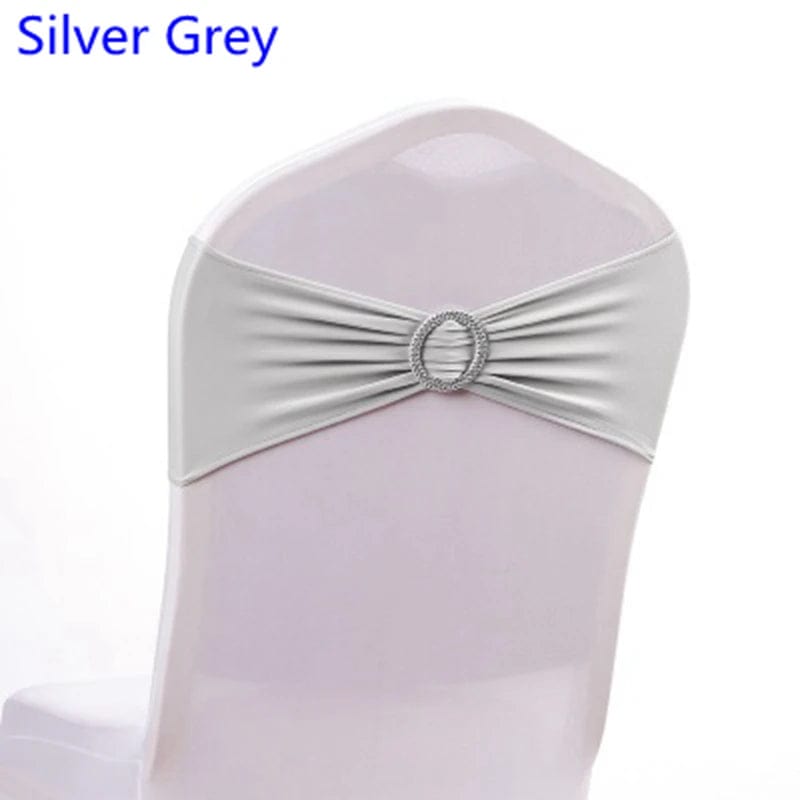 Spandex Chair Sash Wedding With Round Buckle Lycra Stretch For All Band Universal Birthday Party Show Decoraiton - SHOWLU FASHION STORE