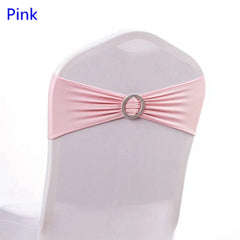 Spandex Chair Sash Wedding With Round Buckle Lycra Stretch For All Band Universal Birthday Party Show Decoraiton - SHOWLU FASHION STORE