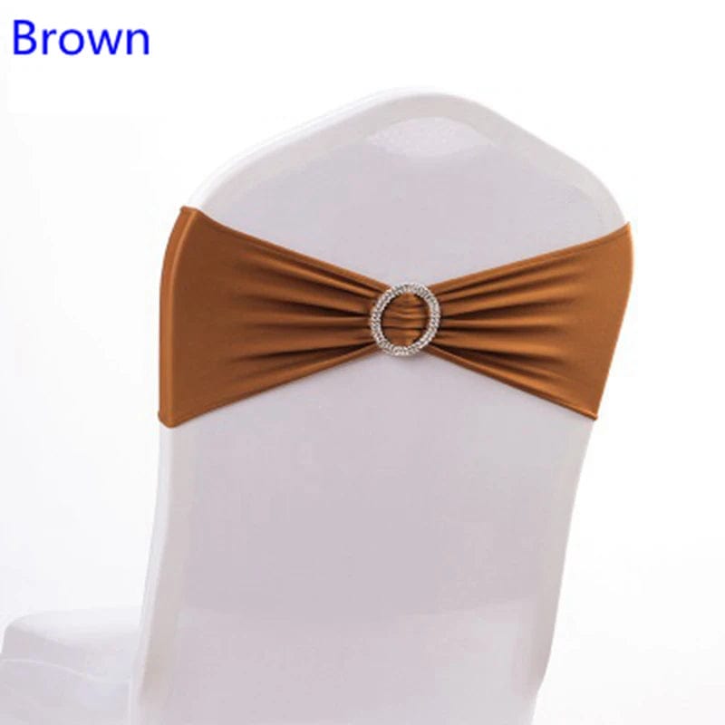 Spandex Chair Sash Wedding With Round Buckle Lycra Stretch For All Band Universal Birthday Party Show Decoraiton - SHOWLU FASHION STORE