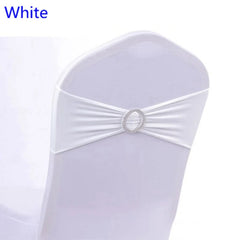 Spandex Chair Sash Wedding With Round Buckle Lycra Stretch For All Band Universal Birthday Party Show Decoraiton - SHOWLU FASHION STORE