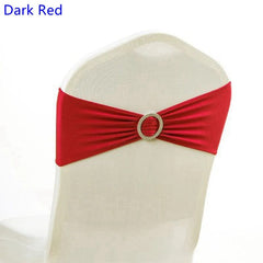 Spandex Chair Sash Wedding With Round Buckle Lycra Stretch For All Band Universal Birthday Party Show Decoraiton - SHOWLU FASHION STORE