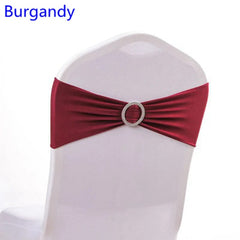 Spandex Chair Sash Wedding With Round Buckle Lycra Stretch For All Band Universal Birthday Party Show Decoraiton - SHOWLU FASHION STORE