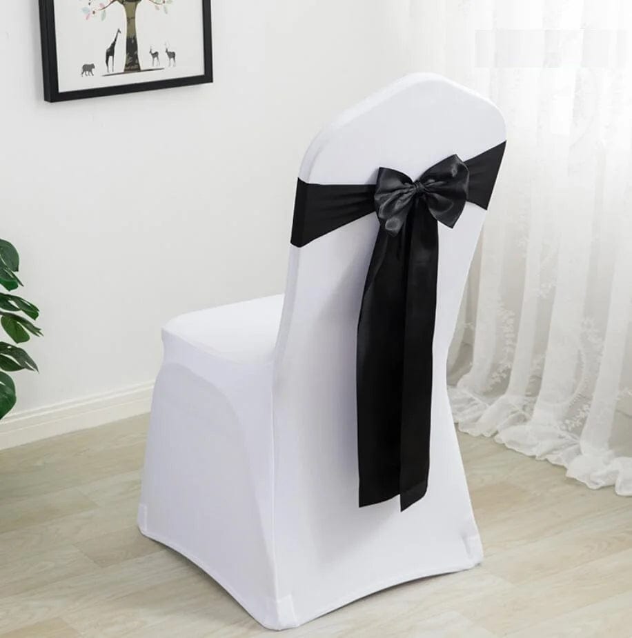 Spandex Chair Sashes Wedding Ready Made Bow Tie Lycra Stretch Hotel Birthday Party Show Decoration On Sale Universal - SHOWLU FASHION STORE