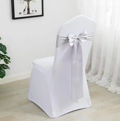 Spandex Chair Sashes Wedding Ready Made Bow Tie Lycra Stretch Hotel Birthday Party Show Decoration On Sale Universal - SHOWLU FASHION STORE