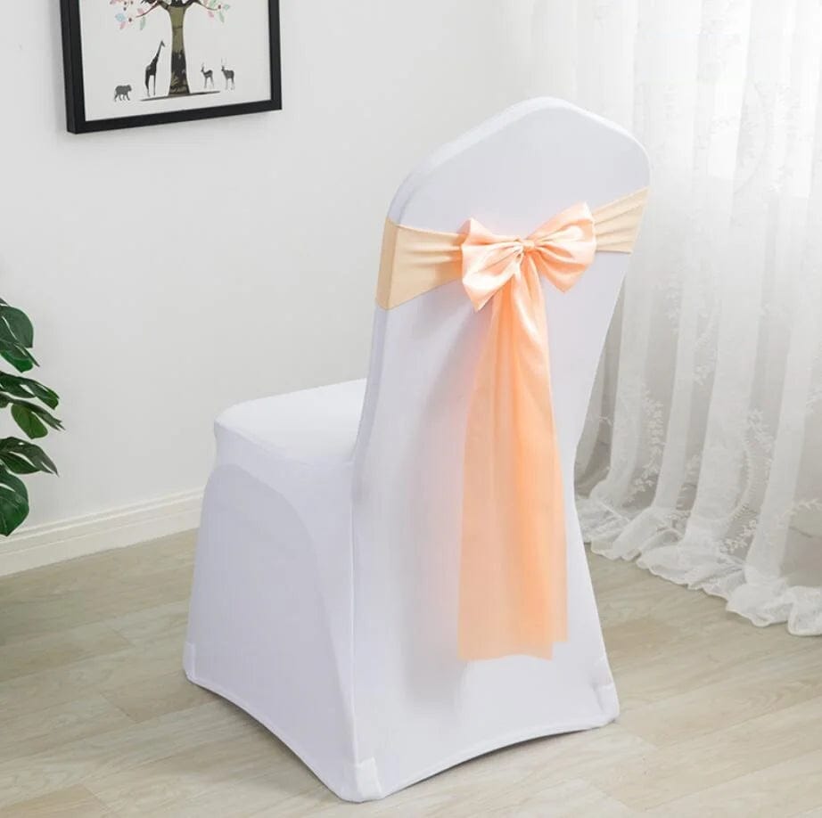 Spandex Chair Sashes Wedding Ready Made Bow Tie Lycra Stretch Hotel Birthday Party Show Decoration On Sale Universal - SHOWLU FASHION STORE