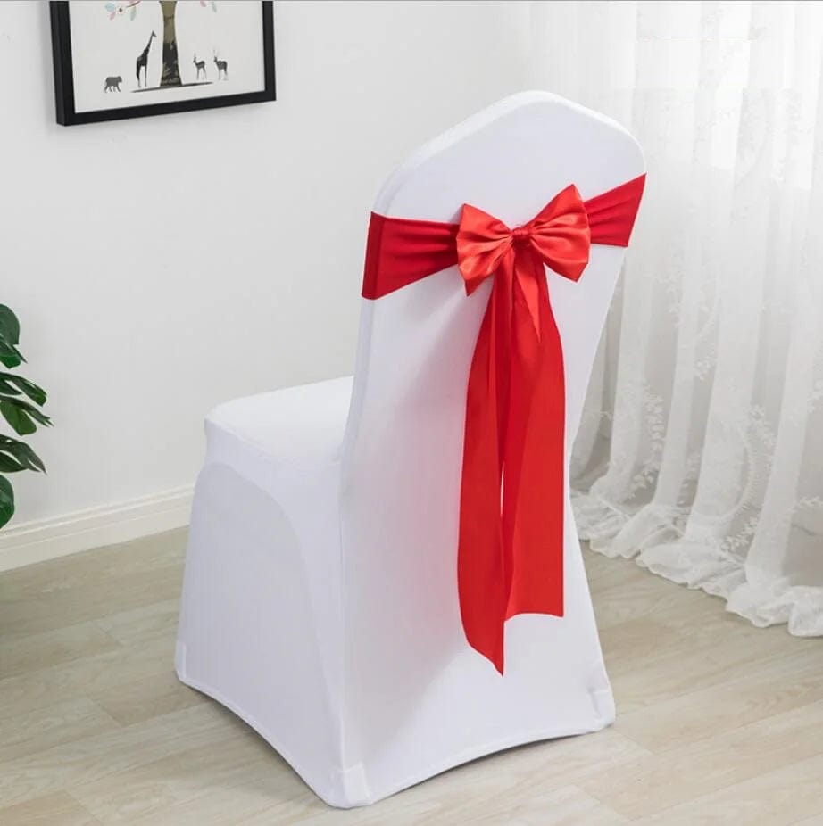 Spandex Chair Sashes Wedding Ready Made Bow Tie Lycra Stretch Hotel Birthday Party Show Decoration On Sale Universal - SHOWLU FASHION STORE