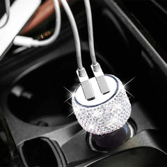 Sparkling Dual USB Car Charger - SHOWLU FASHION STORE