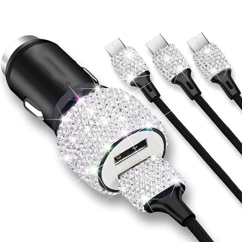 Sparkling Dual USB Car Charger - SHOWLU FASHION STORE