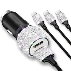 Sparkling Dual USB Car Charger - SHOWLU FASHION STORE