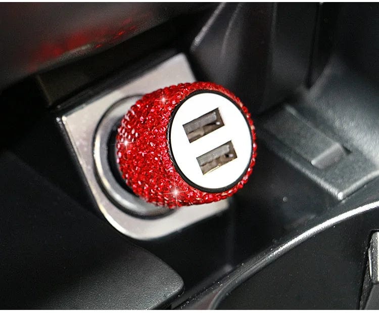 Sparkling Dual USB Car Charger - SHOWLU FASHION STORE