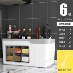 Spice Box Combination Set Household Kitchen Utensils All - in - One Multi - Compartment Storage Salt MSG Bottle & Can Multi - Functional Storage Rack - SHOWLU FASHION STORE