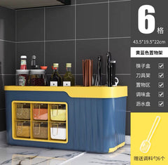Spice Box Combination Set Household Kitchen Utensils All - in - One Multi - Compartment Storage Salt MSG Bottle & Can Multi - Functional Storage Rack - SHOWLU FASHION STORE