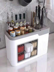 Spice Box Combination Set Household Kitchen Utensils All - in - One Multi - Compartment Storage Salt MSG Bottle & Can Multi - Functional Storage Rack - SHOWLU FASHION STORE