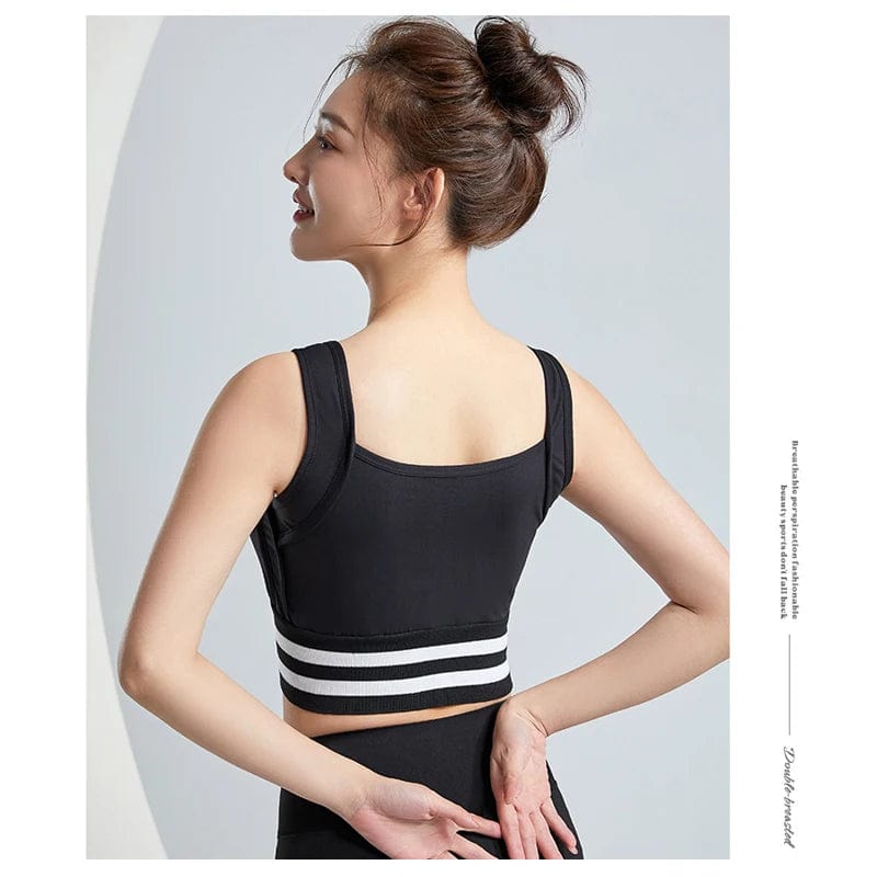 Sports Bras Zip Front For Women With Full Coverage Removable Padded Workout Bra Shockproof Yoga Underwear Running Fitness Vest - SHOWLU FASHION STORE
