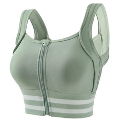 Sports Bras Zip Front For Women With Full Coverage Removable Padded Workout Bra Shockproof Yoga Underwear Running Fitness Vest - SHOWLU FASHION STORE