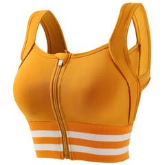 Sports Bras Zip Front For Women With Full Coverage Removable Padded Workout Bra Shockproof Yoga Underwear Running Fitness Vest - SHOWLU FASHION STORE