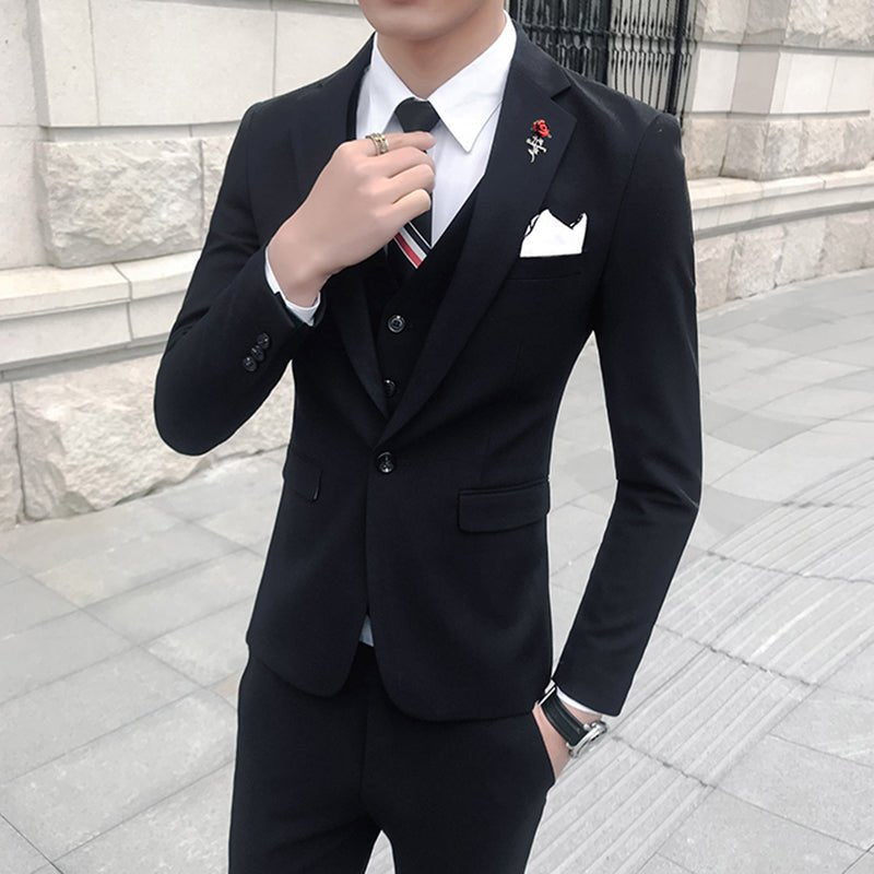 Spring British Korean Silm Youth Wedding Small Suit - SHOWLU FASHION STORE