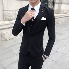 Spring British Korean Silm Youth Wedding Small Suit - SHOWLU FASHION STORE