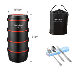 Stainless Steel Portable Lunch Box Set - SHOWLU FASHION STORE