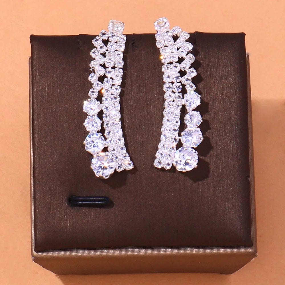 Stonefans Simple Round Crystal Necklace Sets Wedding for Women Bride Accessories Rhinestone Africa Jewelry Set Bridesmaid Gift - SHOWLU FASHION STORE