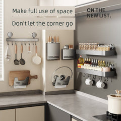 Suction Cup Punch - Free Wall Condiment Hook Rack - SHOWLU FASHION STORE