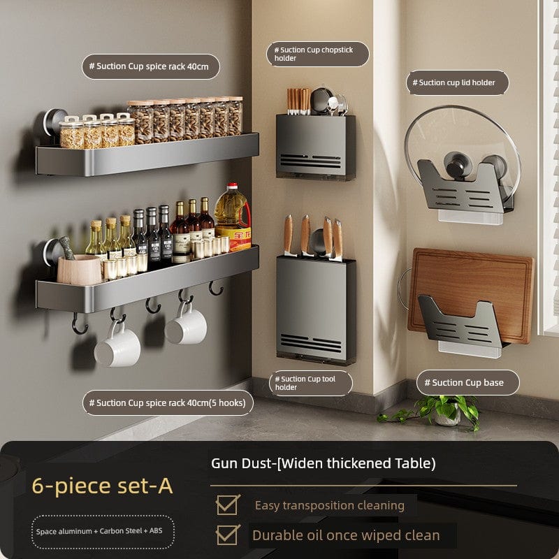 Suction Cup Punch - Free Wall Condiment Hook Rack - SHOWLU FASHION STORE