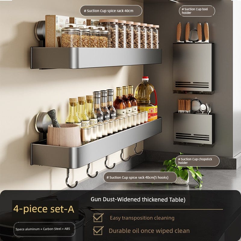 Suction Cup Punch - Free Wall Condiment Hook Rack - SHOWLU FASHION STORE