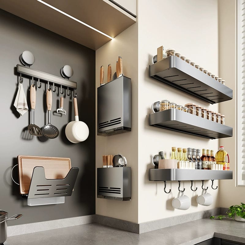 Suction Cup Punch - Free Wall Condiment Hook Rack - SHOWLU FASHION STORE