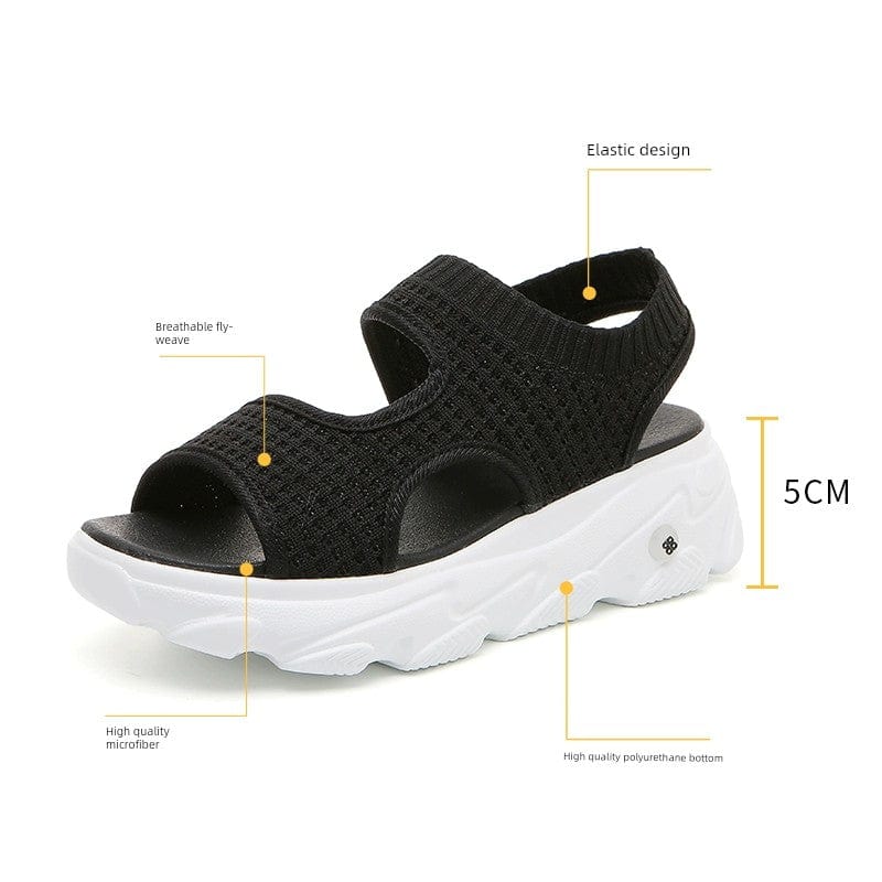 Summer Fairy Style Daddy Platform Shoes Thick Sole Sports Sandals - SHOWLU FASHION STORE