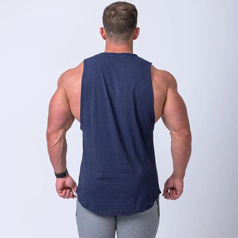 Summer Men's Fitness Clothing Men Tank Top Gym Sports Bodybuilding Sleeveless Shirt Garment Male Undershirt Casual Training Vest - SHOWLU FASHION STORE