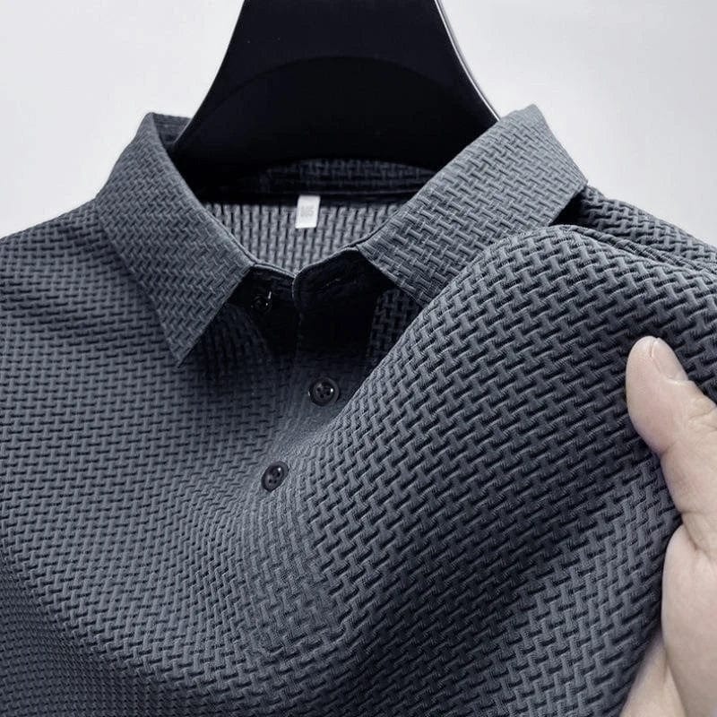 Summer New Men's Short Sleeve T-shirt Cool and Breathable Polo Shirt Business Casual Sweat - absorbing Tops L - 4XL - SHOWLU FASHION STORE