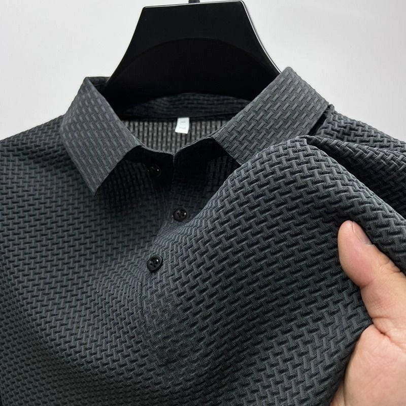 Summer New Men's Short Sleeve T-shirt Cool and Breathable Polo Shirt Business Casual Sweat - absorbing Tops L - 4XL - SHOWLU FASHION STORE