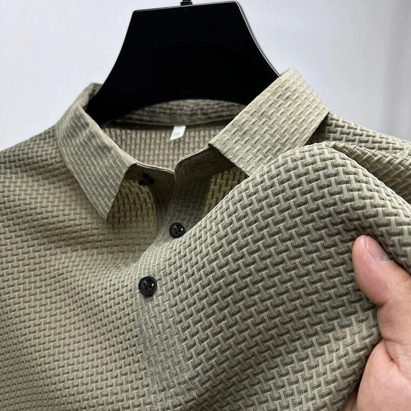 Summer New Men's Short Sleeve T-shirt Cool and Breathable Polo Shirt Business Casual Sweat - absorbing Tops L - 4XL - SHOWLU FASHION STORE
