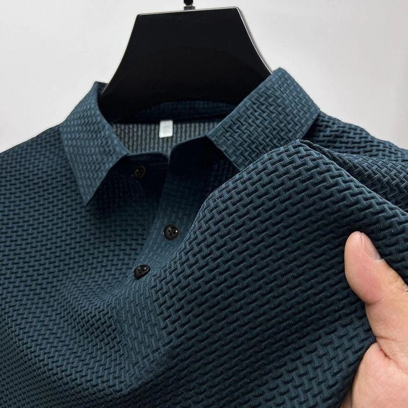 Summer New Men's Short Sleeve T-shirt Cool and Breathable Polo Shirt Business Casual Sweat - absorbing Tops L - 4XL - SHOWLU FASHION STORE