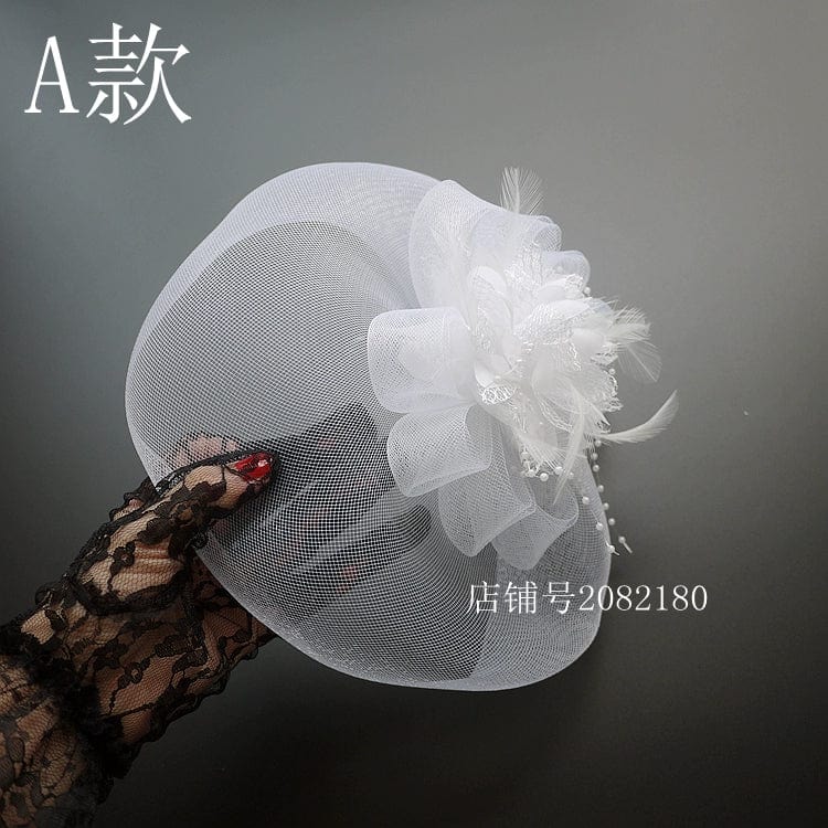 Summer Socialite Cheongsam Black Headdress Veil Women's Dress - SHOWLU FASHION STORE