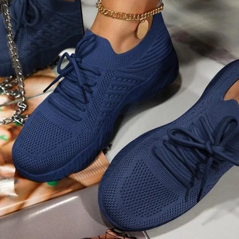 Summer Women Shoes Mesh Breathable Casual Sneakers Lace - Up Vulcanized Shoes Ladies Platform Sport Shoes Female Tennis Shoes - SHOWLU FASHION STORE