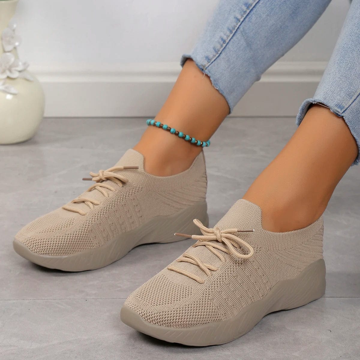 Summer Women Shoes Mesh Breathable Casual Sneakers Lace - Up Vulcanized Shoes Ladies Platform Sport Shoes Female Tennis Shoes - SHOWLU FASHION STORE