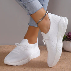 Summer Women Shoes Mesh Breathable Casual Sneakers Lace - Up Vulcanized Shoes Ladies Platform Sport Shoes Female Tennis Shoes - SHOWLU FASHION STORE