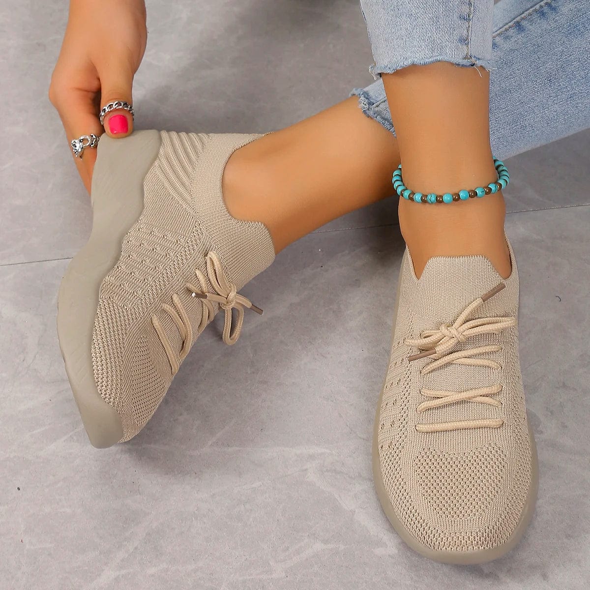 Summer Women Shoes Mesh Breathable Casual Sneakers Lace - Up Vulcanized Shoes Ladies Platform Sport Shoes Female Tennis Shoes - SHOWLU FASHION STORE