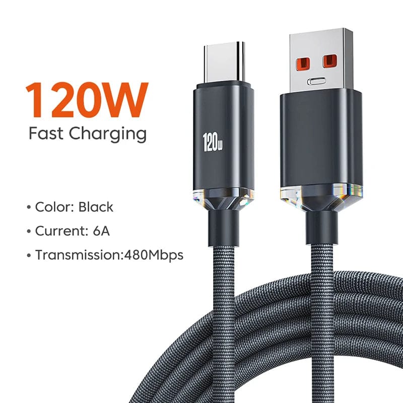 Super Fast 120W USB Type C Charging Cable - SHOWLU FASHION STORE