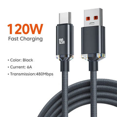 Super Fast 120W USB Type C Charging Cable - SHOWLU FASHION STORE